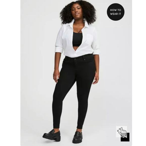 Torrid Women 24W Tall Black "Bombshell Skinny" Premium Denim Stretch Denim Jeans - Picture 1 of 10